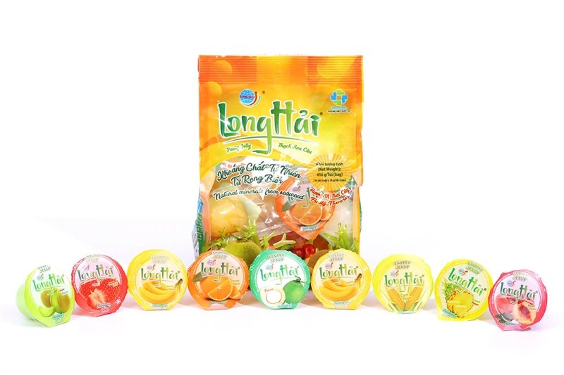 Thạch Rau Câu Long Hải Túi Tổng Hợp 416 G (TÚI)