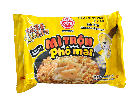 Mỳ trộn phô mai Ottogi gói mini 75g*30 (Thùng 30 gói)