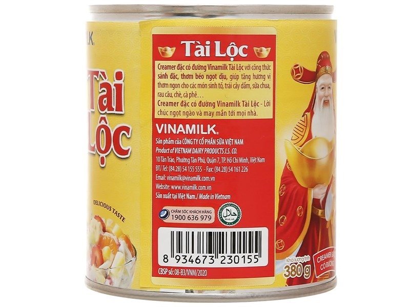 Sữa đặc Vinamilk tài lộc lon 380g (Lon)