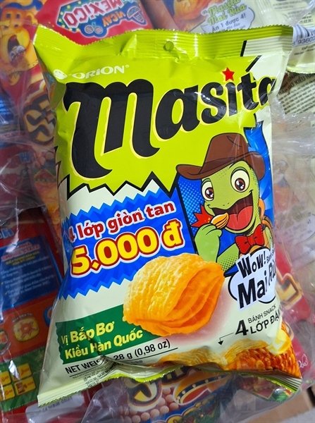 Orion snack Masita vị bắp bơ kiểu Hàn Quốc 28g (bịch 10 gói)