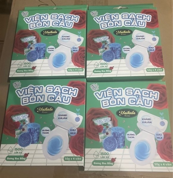 Viên thả bồn cầu Hương hoa hồng hộp 4 viên (Hộp)