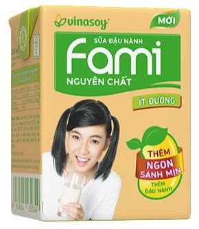 Sữa đậu nành Fami nguyên chất ít đường 220ml x6 (Lốc)